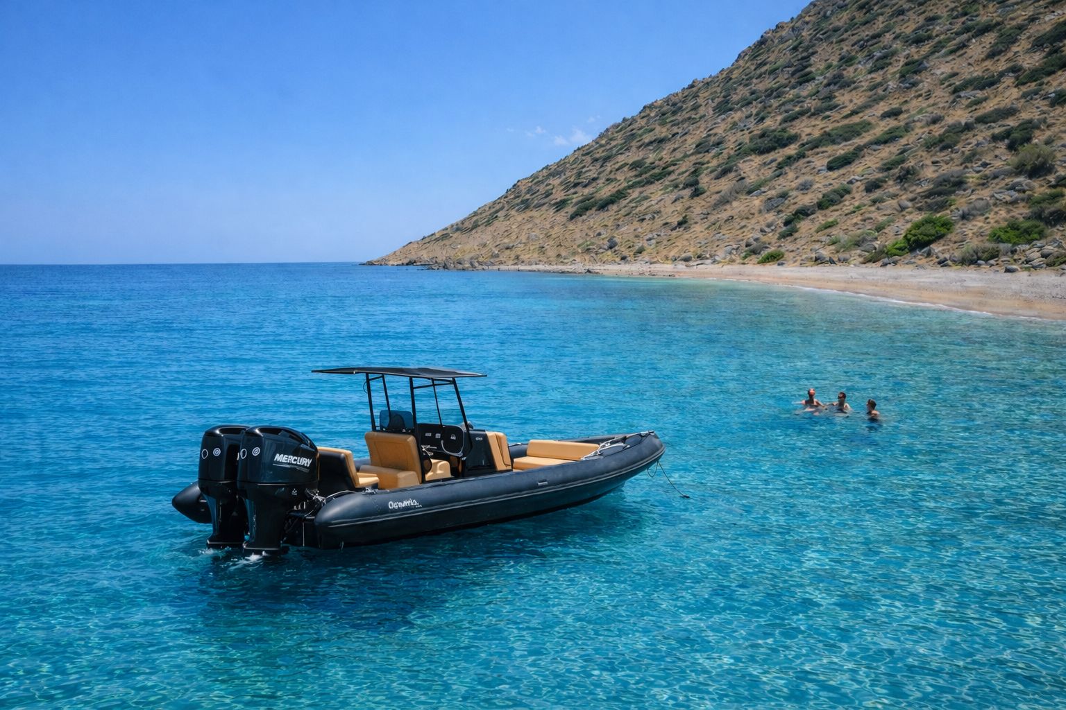 HALF DAY PRIVATE TOUR WITH NEW RIB BOAT TO KOUTSOMITI KOUNOUPA & RED ROCK