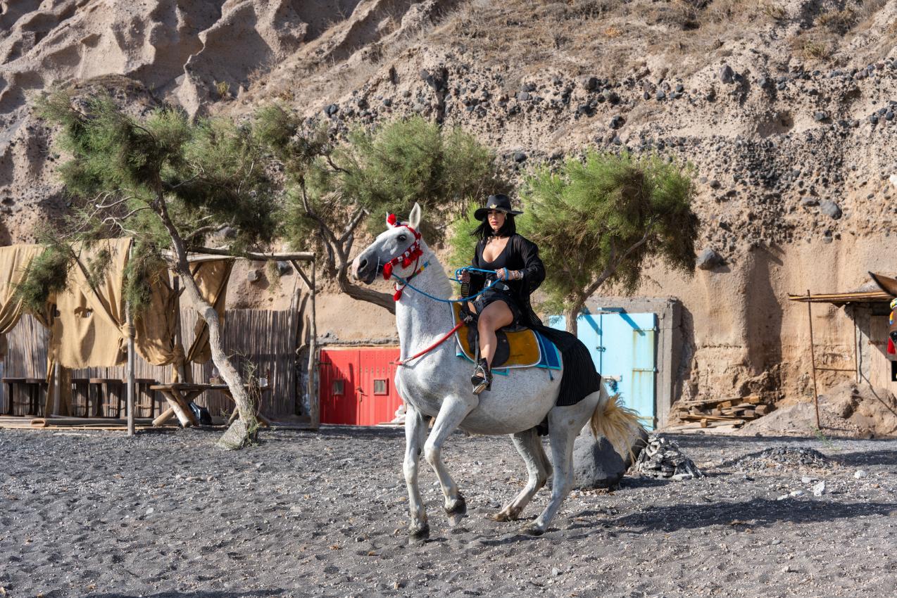 Santorini: Horse & Donkey Riding Through Volcanic Landscapes