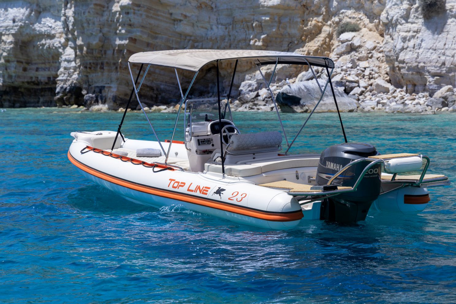 Top Line | Half Day Cruise | Seitan Limania - Crique de Souda (kamares) - White Coast - Admiral Island - Sosorides - Marathi Island