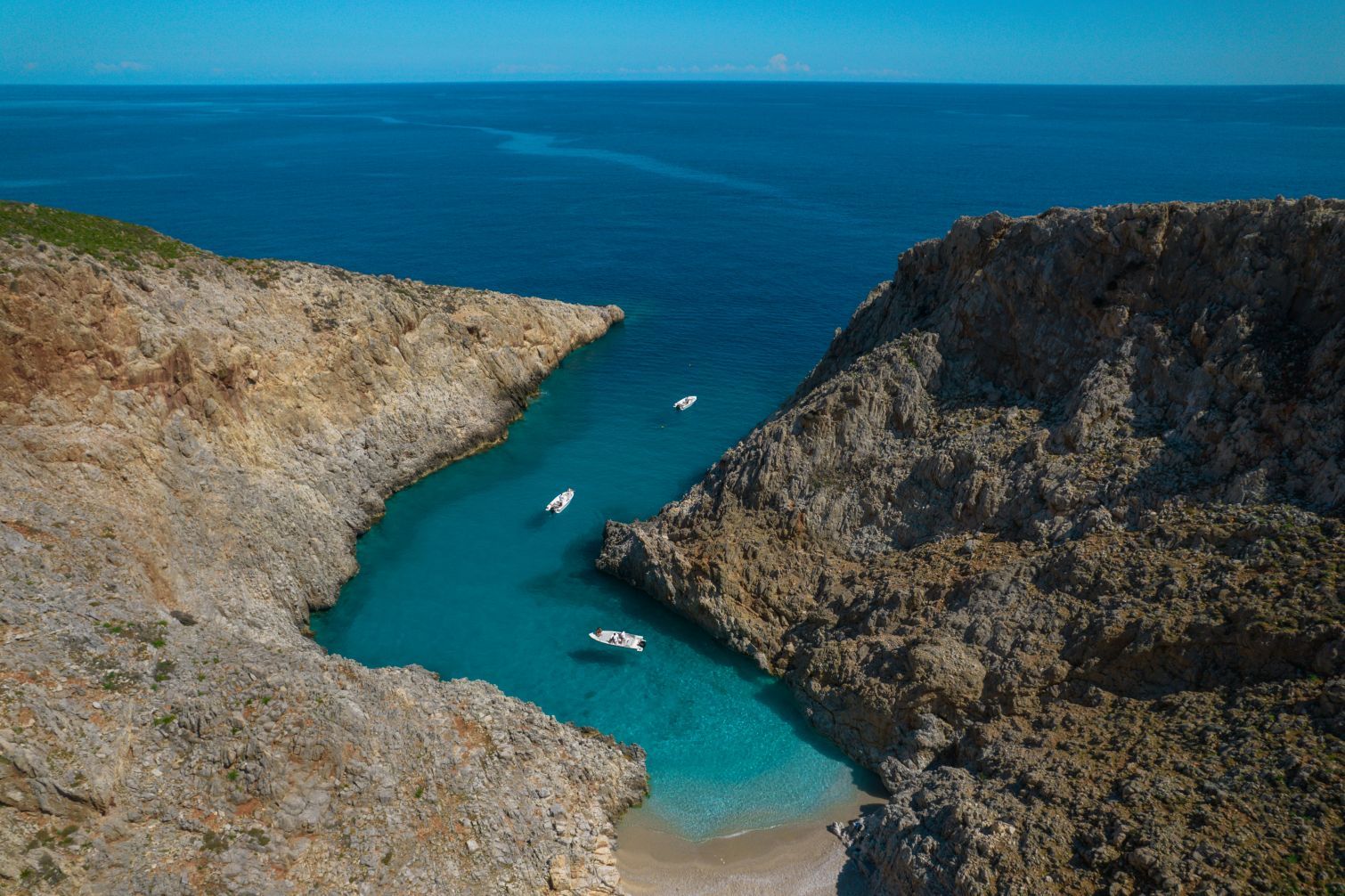 Full Day Akrotiri Coast Boat Cruise | Seitan Limania - Katholiko Gorge - Zorba & Machairida Beach
