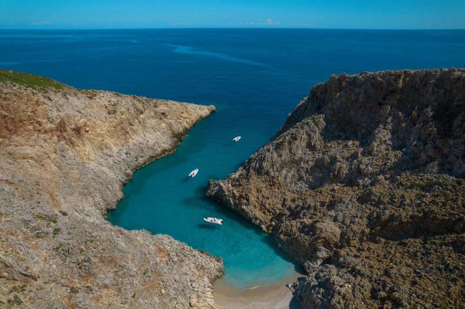 Full Day Akrotiri Coast Boat Cruise | Seitan Limania - Katholiko Gorge - Zorba & Machairida Beach