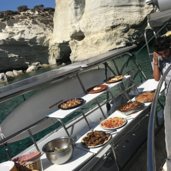 PRIVATE HALF - DAY SUNSET CRUISE: ADAMANTAS - KLEFTIKO - ADAMANTAS