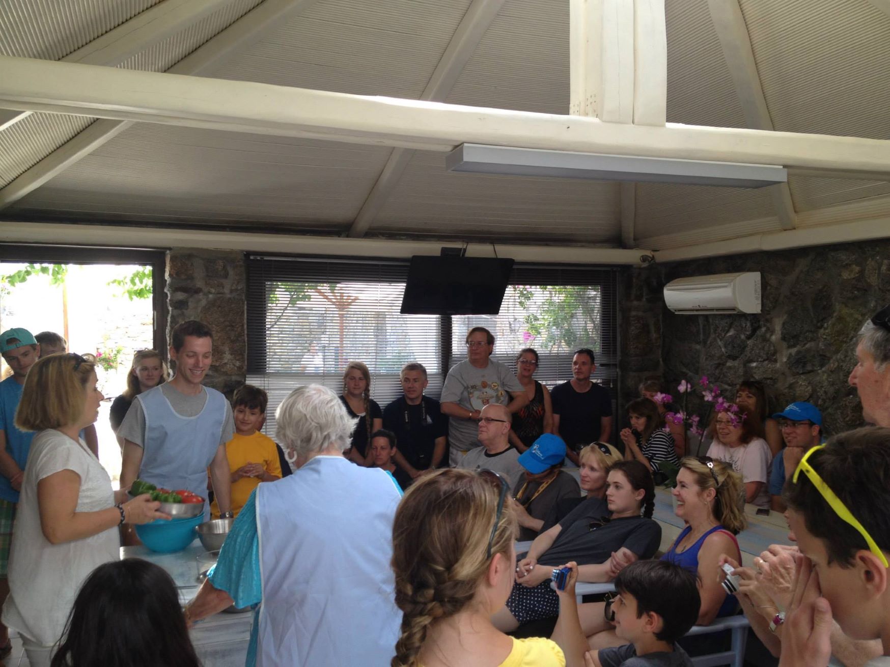 COOKING DEMONSTRATION AT THE MYKONIAN FARM
