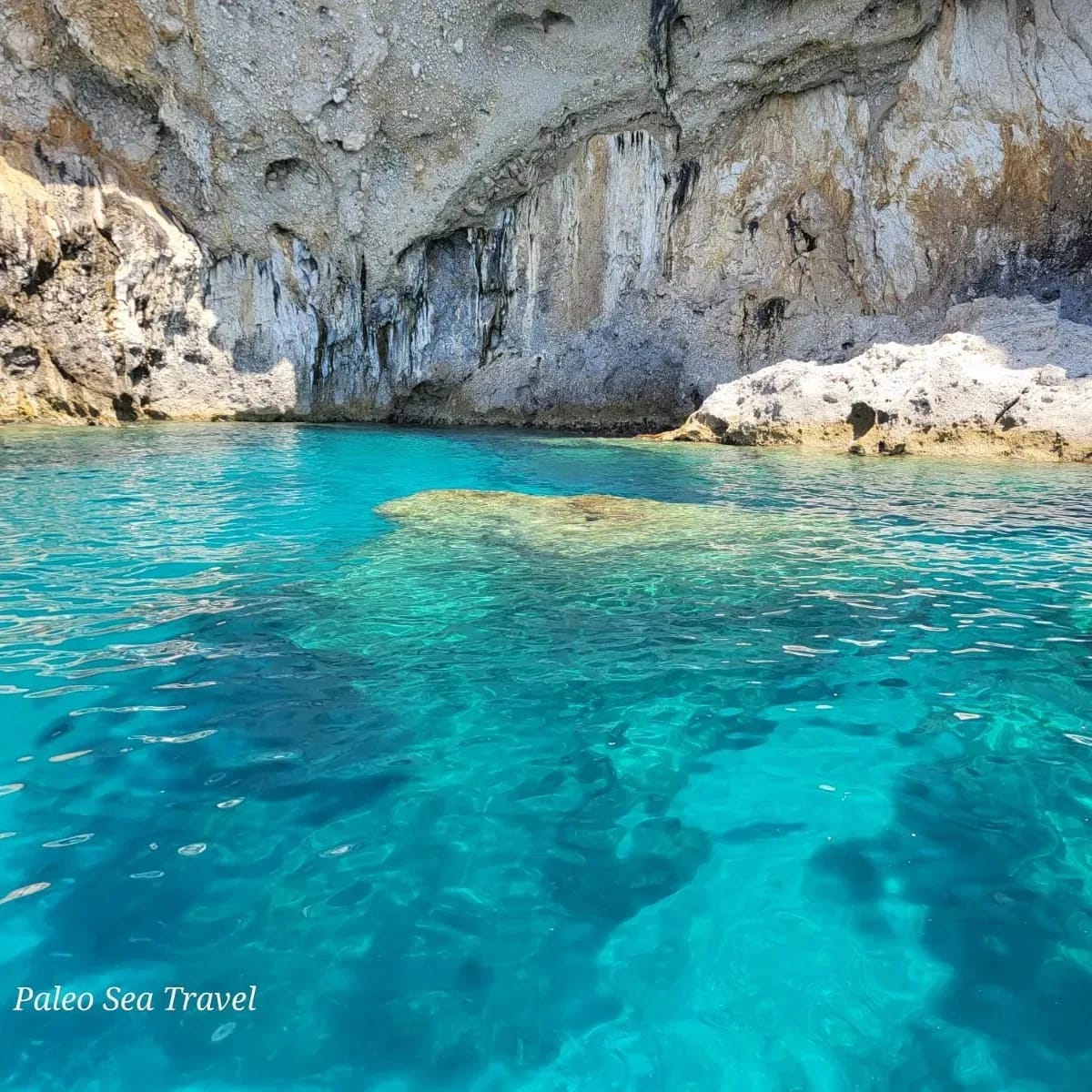 Paleokastritsa private boat with skipper(Sea Caves and swim stop)