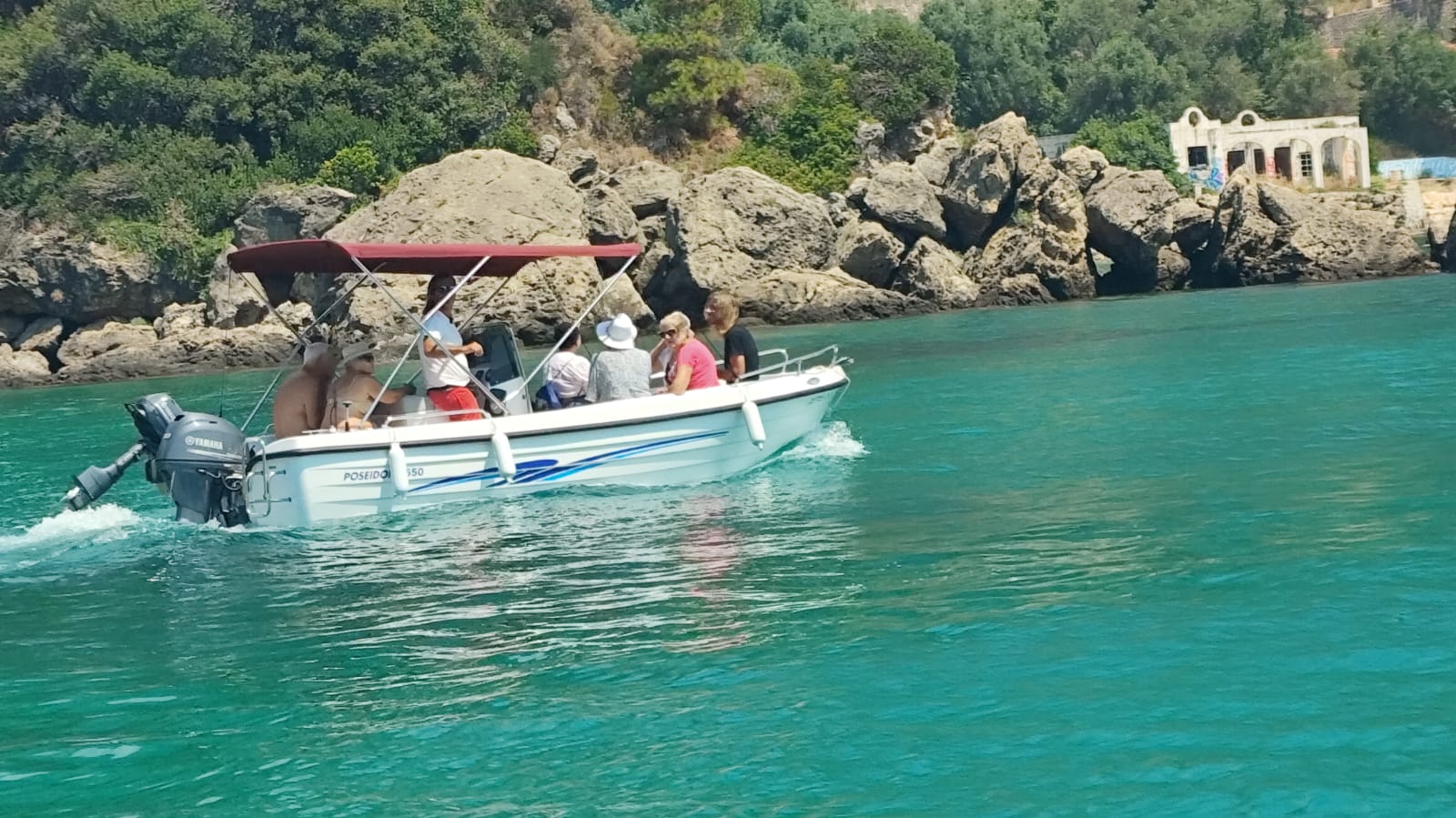 Paleokastritsa private boat with skipper(Sea Caves and swim stop)