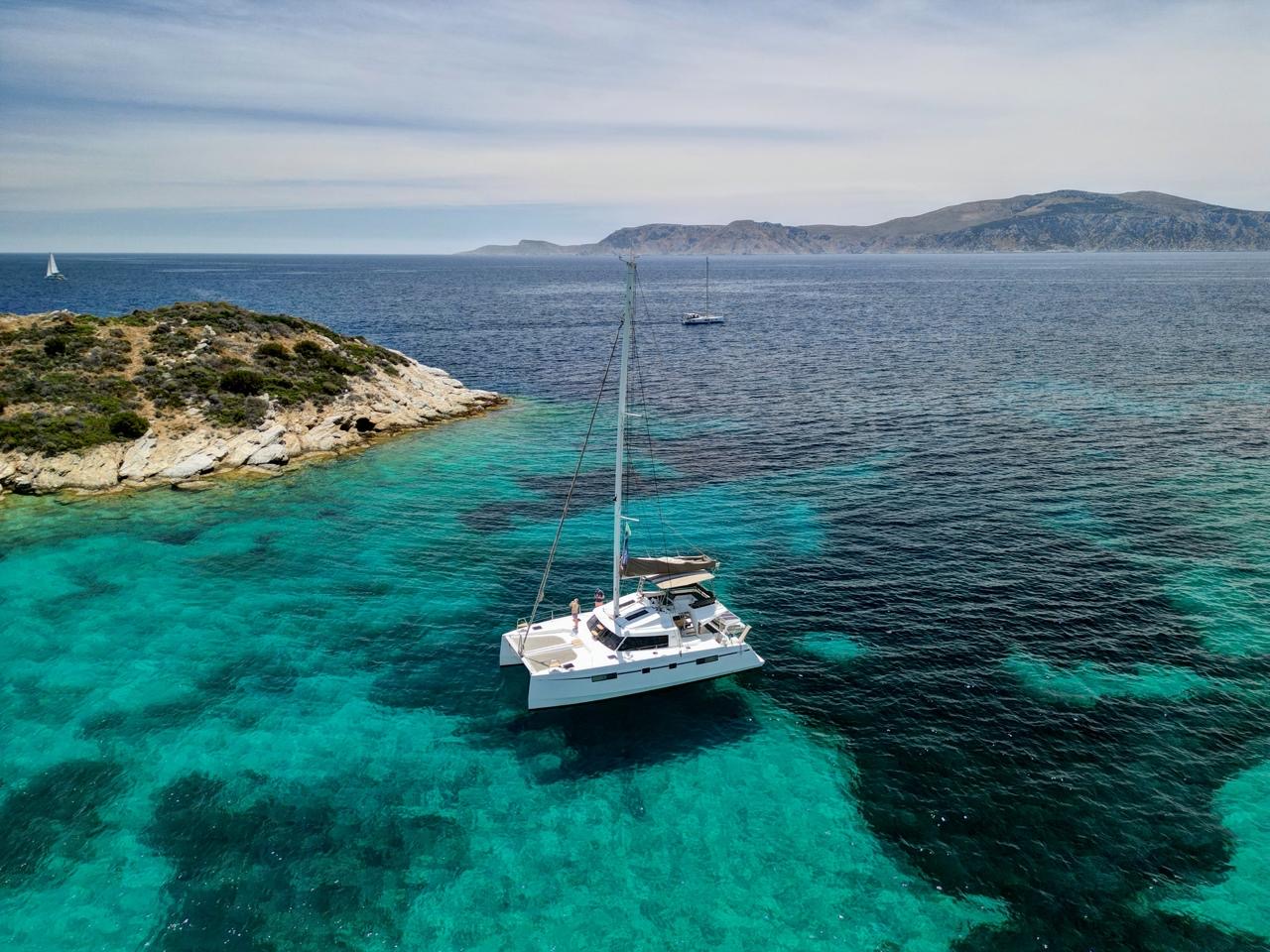Athens Riviera Catamaran Semi-Private Cruise with Lunch & Drinks from Alimos Marina