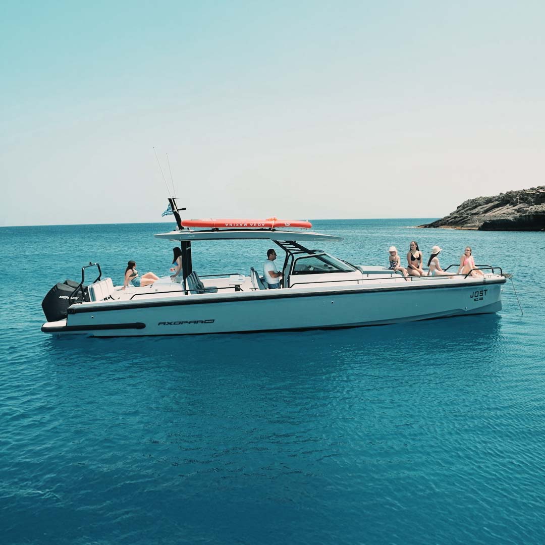 Rhodes to Lindos: Full-Day Private Cruise / Speedboat Jost 
