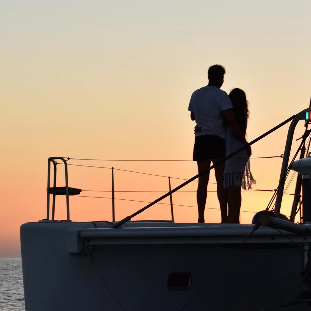 Caldera Gold Catamaran Cruise with All Inclusive & Spa Package in Akrotiri