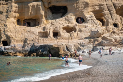 Matala Beach and Zaros Village from Heraklion