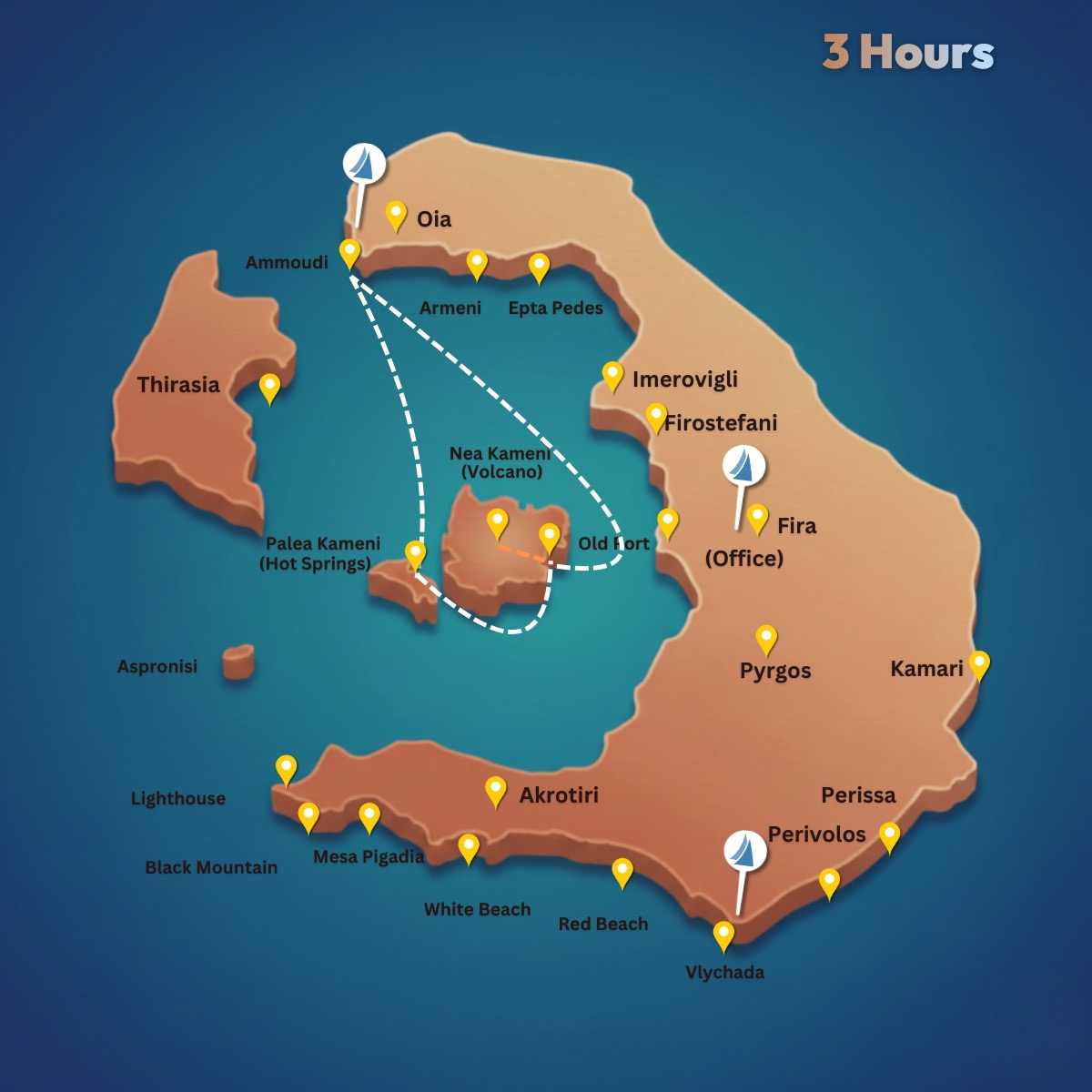 Volcanic Caldera Motor Boat Daytime Cruise 