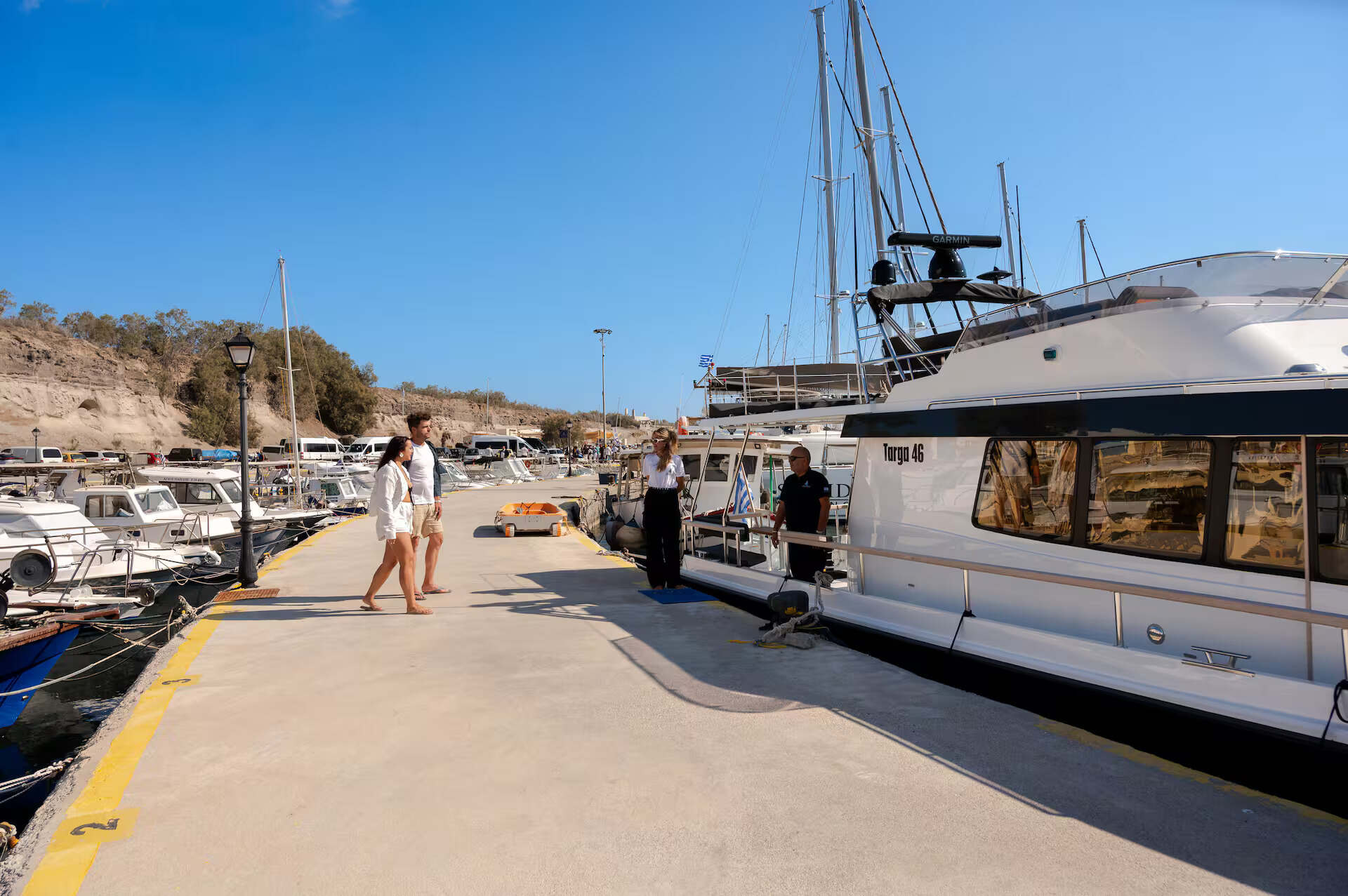 Private Targa Motor Yacht Half Day Daytime Cruise with BBQ, Open Bar & Transfers