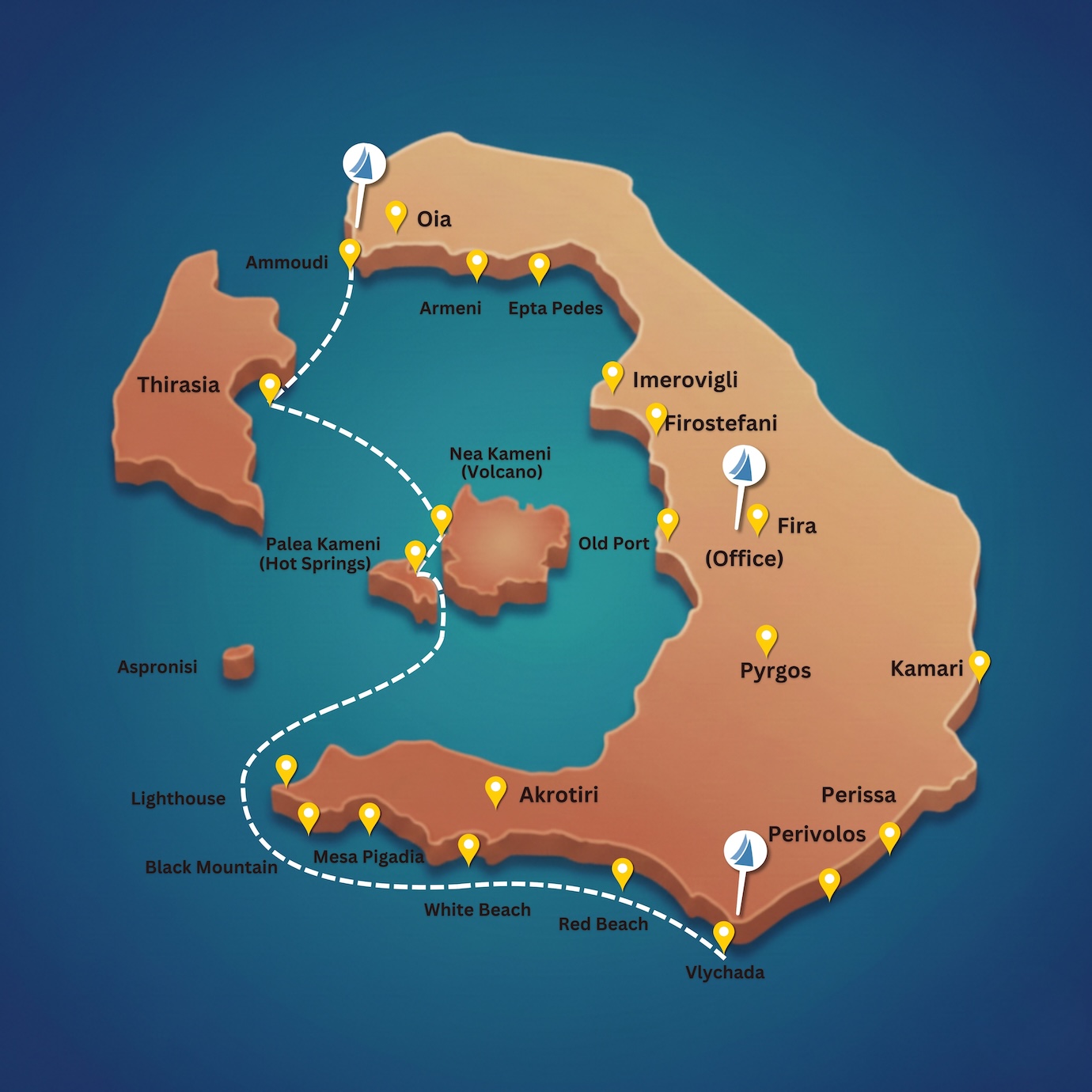 Catamaran Semi-Private Sunset Premium Ammoudi Cruise with BBQ, Open Bar & Transfers