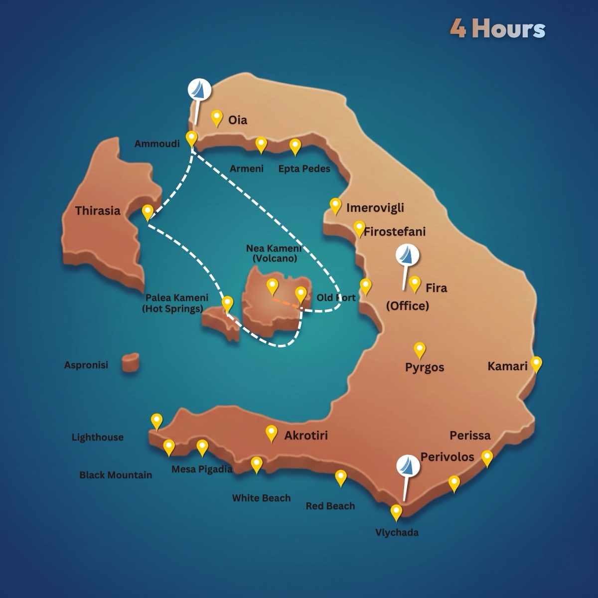 Volcanic Caldera Motor Boat Daytime Cruise 