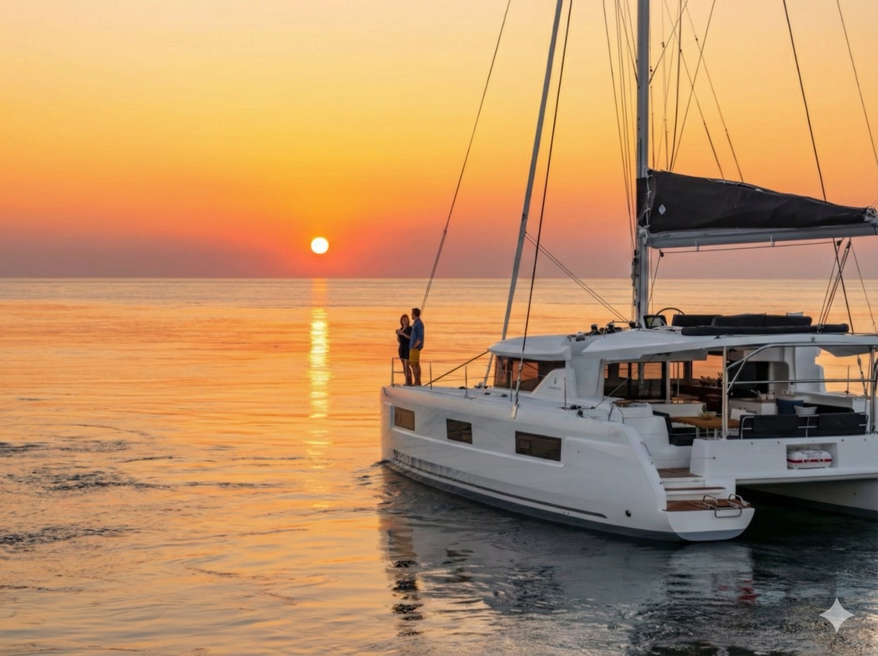 Catamaran Semi-Private Sunset Premium Cruise with BBQ, Open Bar & Transfers
