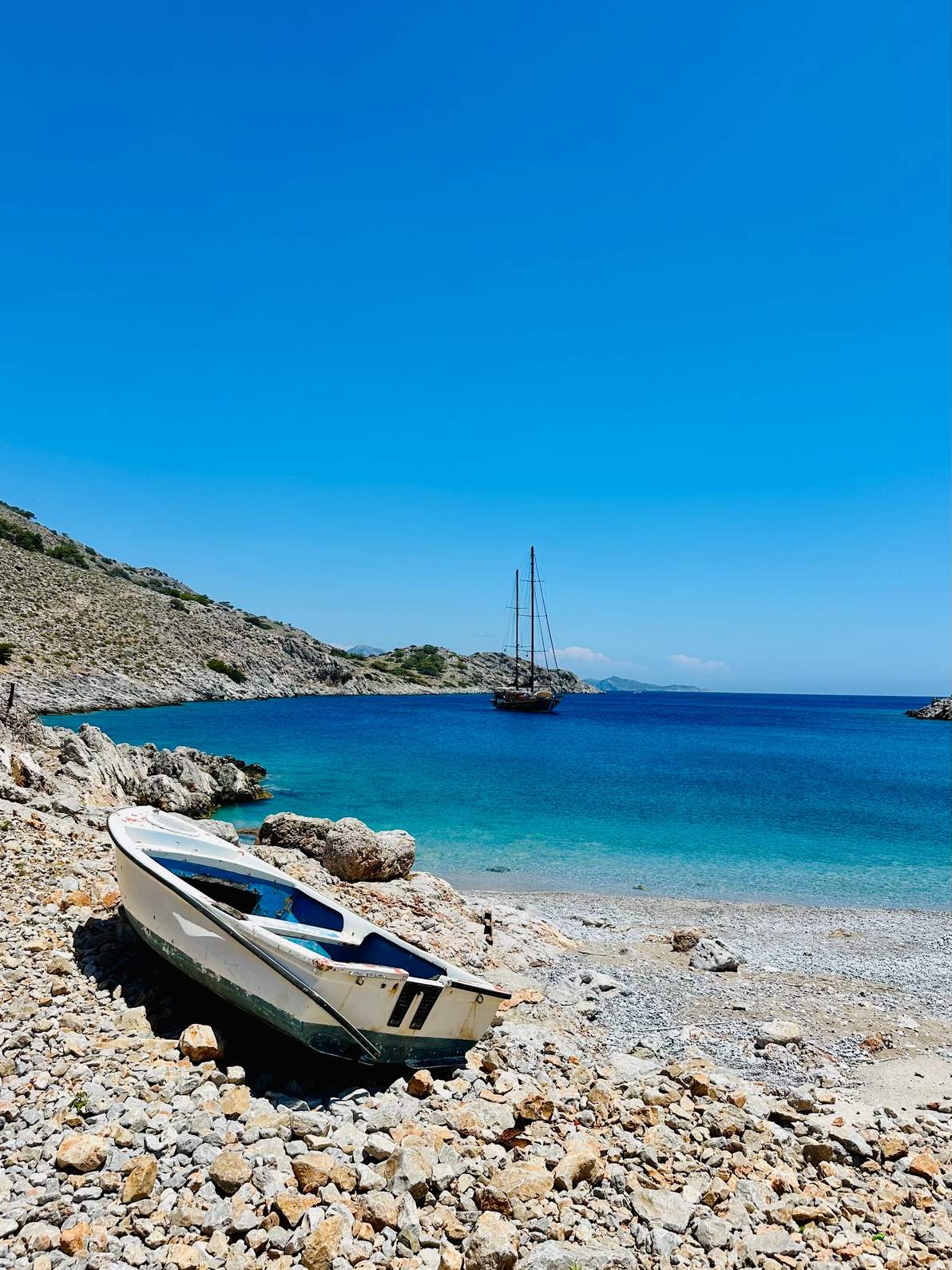 Panormitis Monastery & Marathounta Bay  for Swimming