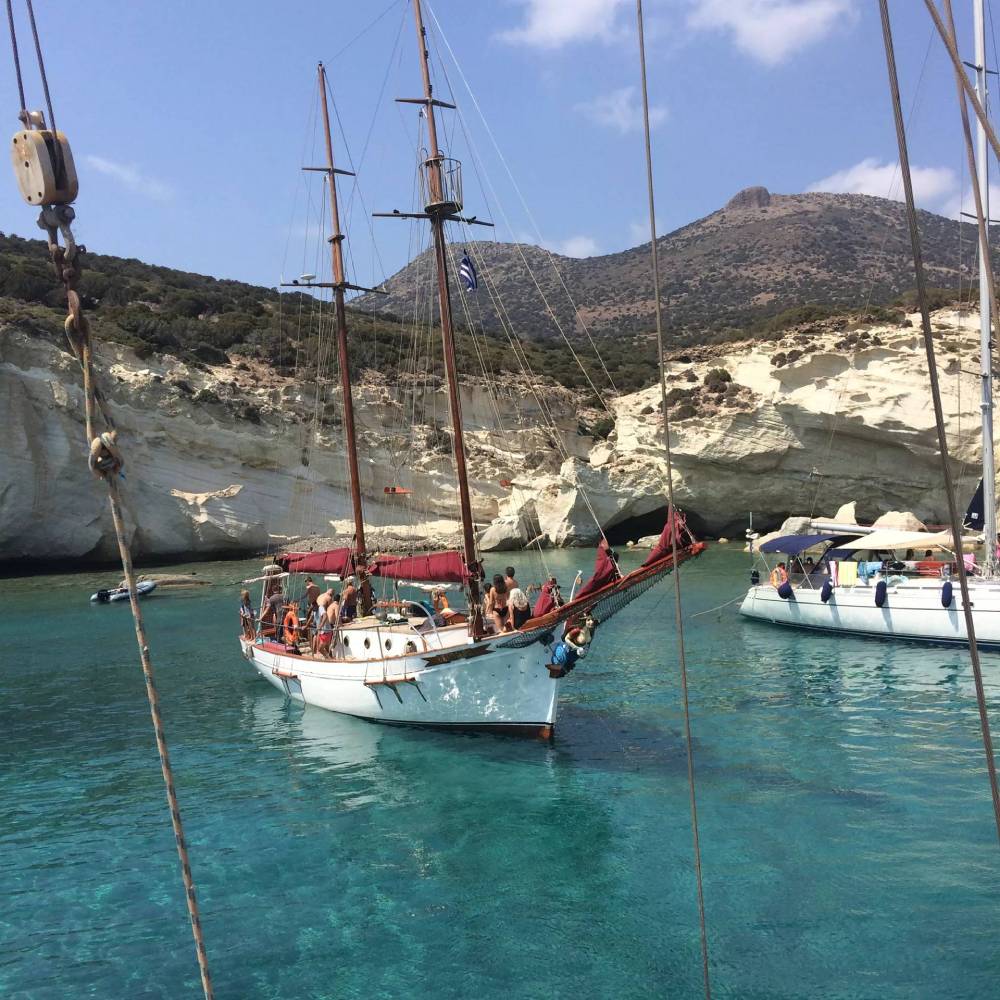 Traditional Boat Cruise to Sikia & Kleftiko Caves