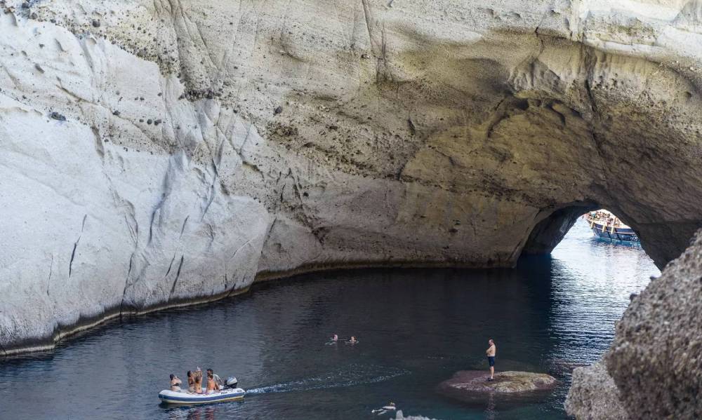 Traditional Boat Cruise to Sikia & Kleftiko Caves