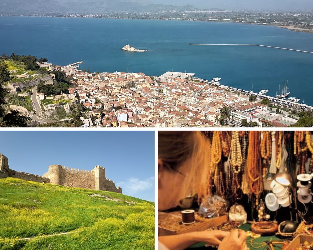 Nafplion Shorex: Nafplion – Palamidi, Old Town & Komboloi Crafting Experience (4 - 4,5 hours)